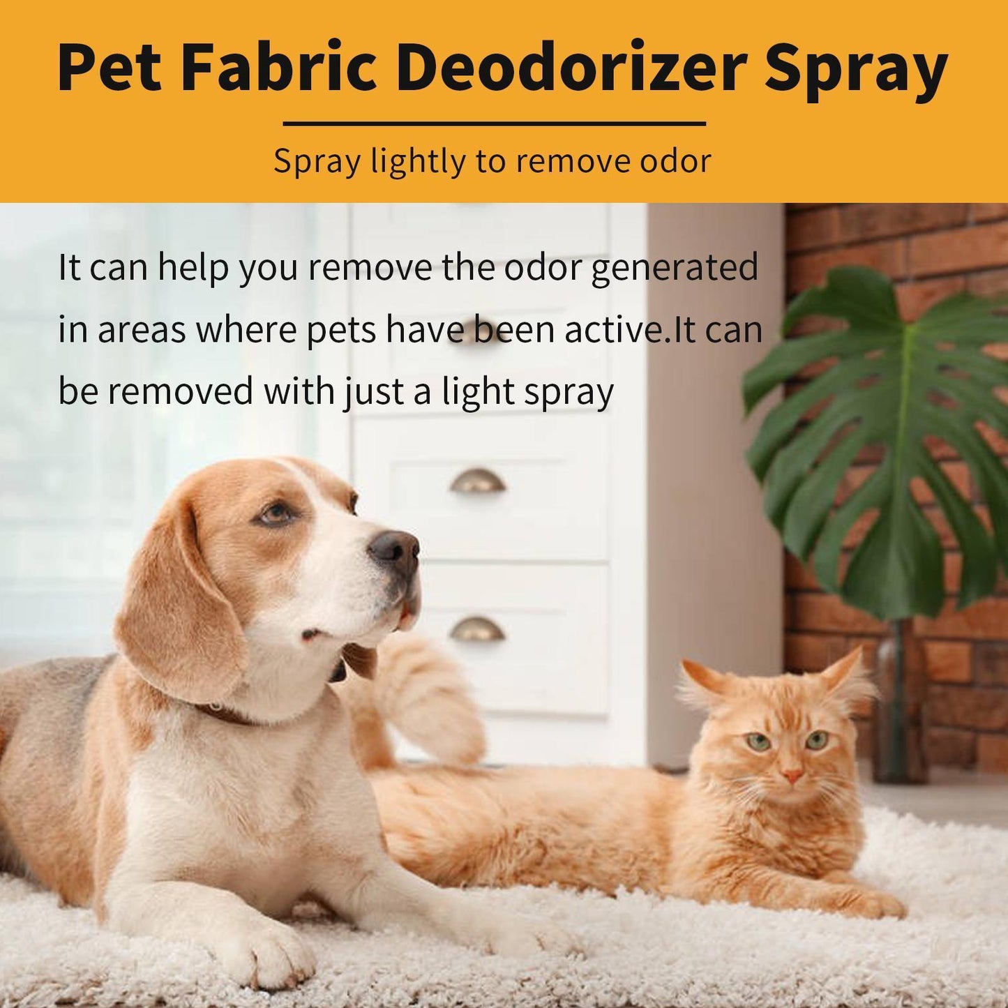 Pet Fabric Deodorizer Spray Long Lasting Air Freshener