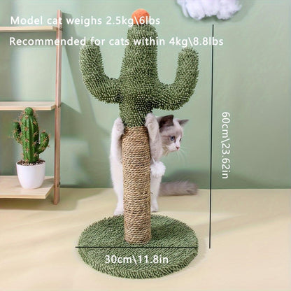 Interactive Cactus Cat Scratching Post Toy for Indoor Cats
