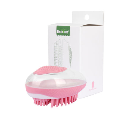 Dog Cat Bath Brush 2 in 1 Soft Silicone Massage Grooming Comb