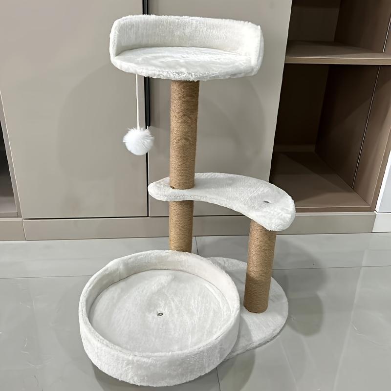 Multi Layer Cat Tree with Scratching Post and Ball Toy