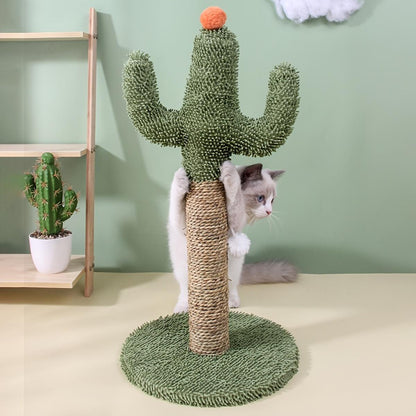 Interactive Cactus Cat Scratching Post Toy for Indoor Cats