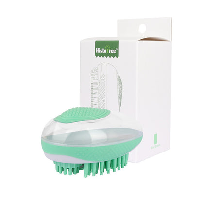 Dog Cat Bath Brush 2 in 1 Soft Silicone Massage Grooming Comb