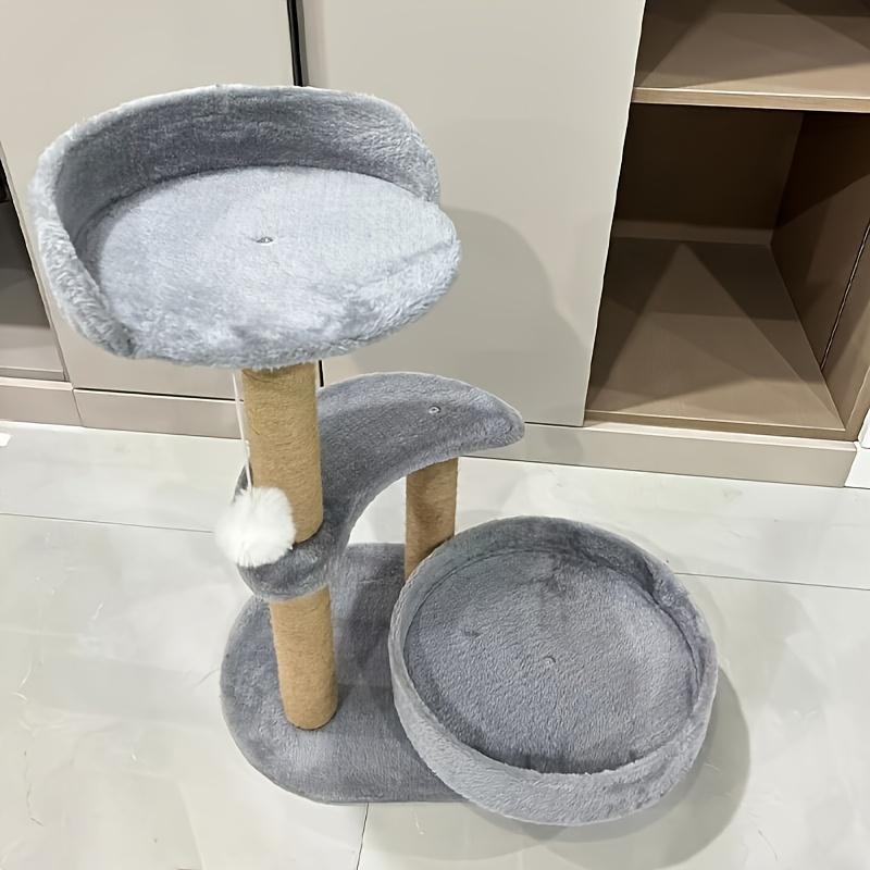 Multi Layer Cat Tree with Scratching Post and Ball Toy
