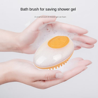 Dog Cat Bath Brush 2 in 1 Soft Silicone Massage Grooming Comb