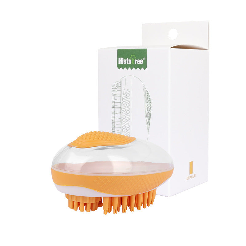 Dog Cat Bath Brush 2 in 1 Soft Silicone Massage Grooming Comb