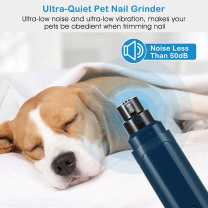 Dog Nail Grinder 2 Speed USB Rechargeable Quiet Pet Trimmer