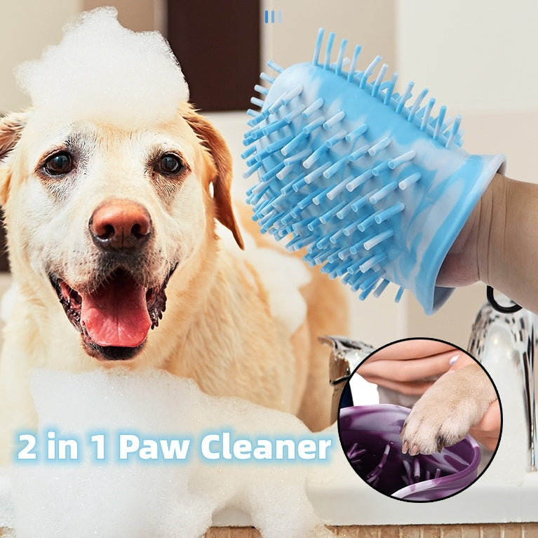 2 in 1 Dog Paw Cleaner Cup Portable Pet Foot Washer Brush