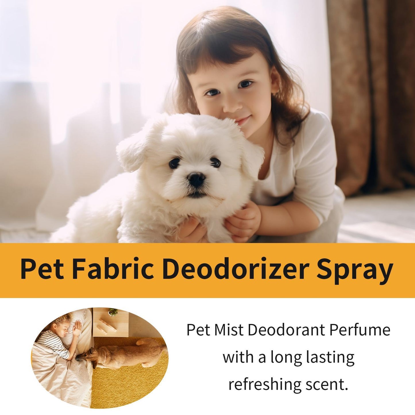 Pet Fabric Deodorizer Spray Long Lasting Air Freshener