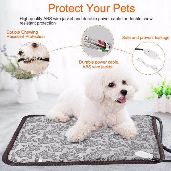 Pet Heating Pad Waterproof Adjustable Warm Blanket